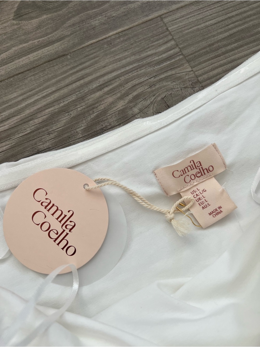 CAMILA COELHO ⢠Cari Ruched Bodice Strapless White Cotton Maxi Dress - Picture 5 of 7